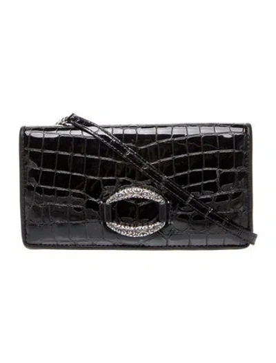 Pre-owned Brighton Patent Leather Shoulder Bag In Black
