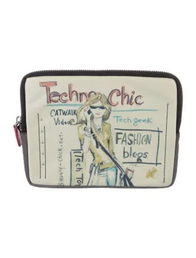 Pre-owned Brighton Pattern Printed Cosmetic Bag In Neutral