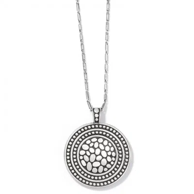 Brighton Pebble Round Convertible Reversible Necklace In Silver