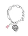 Brighton Pop 22 Love Cancer Bracelet In Silver / Pink In Silver