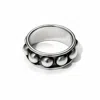 Brighton Pretty Tough Stud Ring In Silver In Black