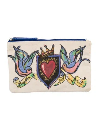 Pre-owned Brighton Printed Cosmetic Bag In Neutral