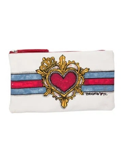 Pre-owned Brighton Printed Cosmetic Bag In Neutral