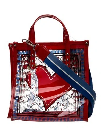 Pre-owned Brighton Pvc Top Handle Bag In Red