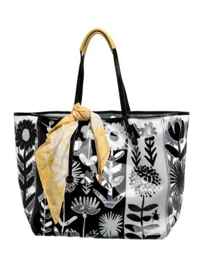Pre-owned Brighton Pvc Tote In Metallic/silver