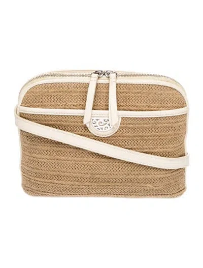 Pre-owned Brighton Raffia Crossbody Bag In Neutrals