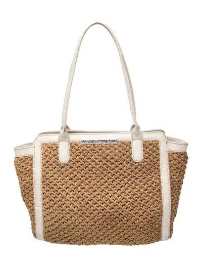 Pre-owned Brighton Raffia Shoulder Bag In Neutral