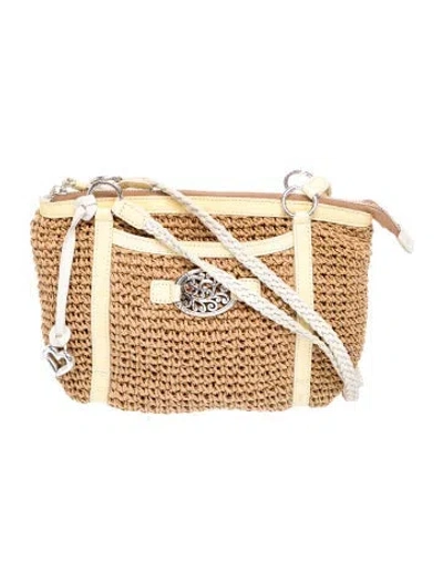 Pre-owned Brighton Raffia Shoulder Bag In Neutral