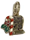 Brighton Silent Night Scroll Dangle Charm In Multi In Gold