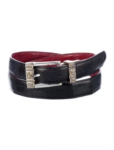 Pre-owned Brighton Skinny Leather Belt In Multi