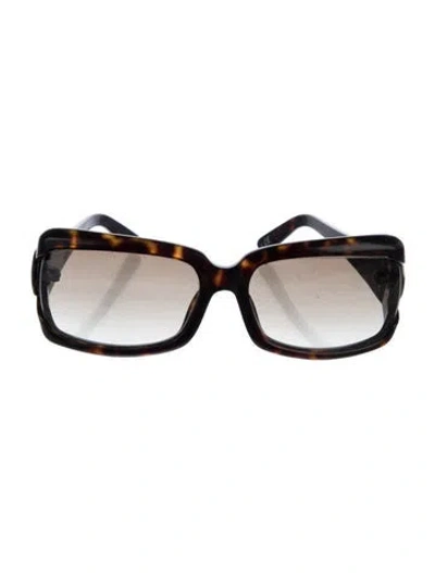 Pre-owned Brighton Square Gradient Sunglasses In Brown