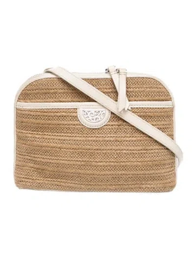 Pre-owned Brighton Straw Crossbody Bag In Neutrals