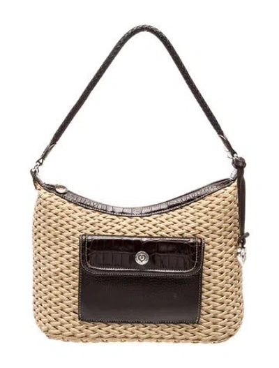 Pre-owned Brighton Straw Hobo Vintage In Neutrals