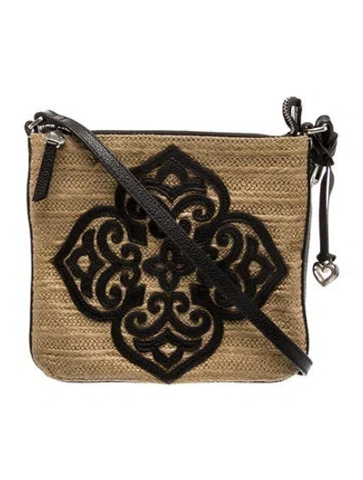 Pre-owned Brighton Straw Messenger Bag In Multi