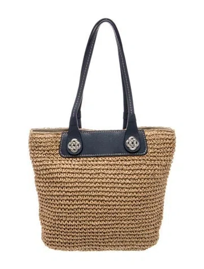 Pre-owned Brighton Straw Shoulder Bag In Brown