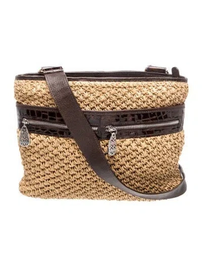 Pre-owned Brighton Straw Shoulder Bag In Neutral