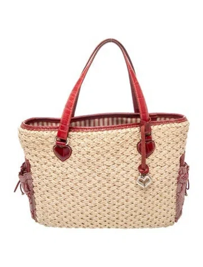 Pre-owned Brighton Straw Tote In Neutrals