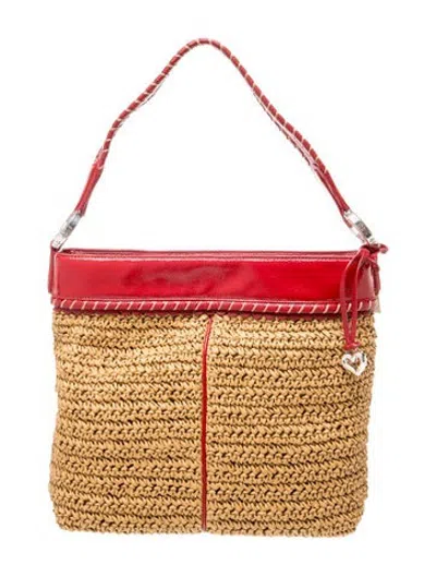 Pre-owned Brighton Straw Tote W/ Tags In Neutrals