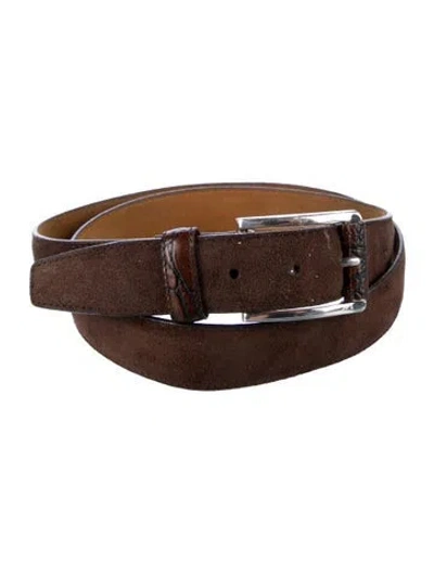 Pre-owned Brighton Suede Belt In Brown