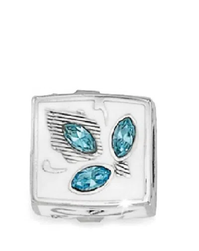 Brighton Tapestry Taj Cube Bead In Silver-aqua In White