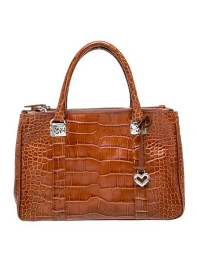 Pre-owned Brighton Top Handle Bag In Brown