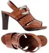 Brighton Venti Carmel Leather Open Toe Shoe In Multi