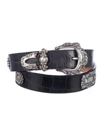 Pre-owned Brighton Vintage 1993 Belt In Black