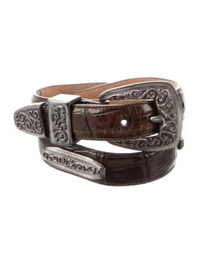 Pre-owned Brighton Vintage 1994 Waist Belt In Brown