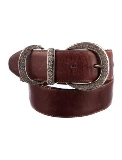 Pre-owned Brighton Vintage Leather Belt In Brown