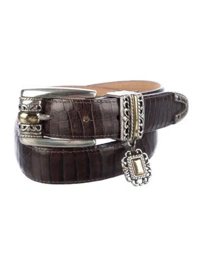 Pre-owned Brighton Vintage Leather Belt In Brown