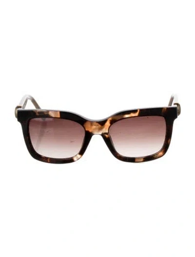 Pre-owned Brighton Wayfarer Gradient Sunglasses In Brown