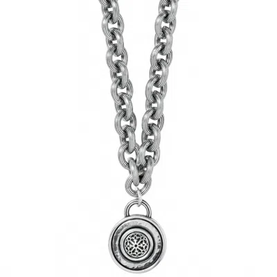 Brighton Woman's Ferrara Disc Necklace In Silver