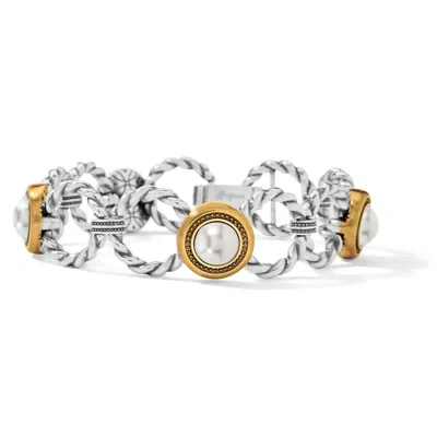 Brighton Woman's Meridian Golden Pearl Bracelet In Silver-pearl In Multi