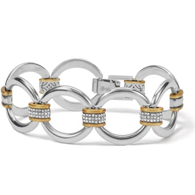 Brighton Woman's Meridian Tempo Link Bracelet In Silver-gold In Multi