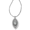 Brighton Woman's Pebble Disc Marquise Necklace In Silver In Metallic