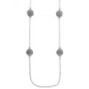Brighton Woman's Pebble Round Reversible Long Necklace In Silver In Silver