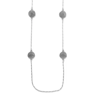 Brighton Woman's Pebble Round Reversible Long Necklace In Silver
