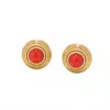 Brighton Woman's Venetian Gems Post Earrings In Gold-red In Red