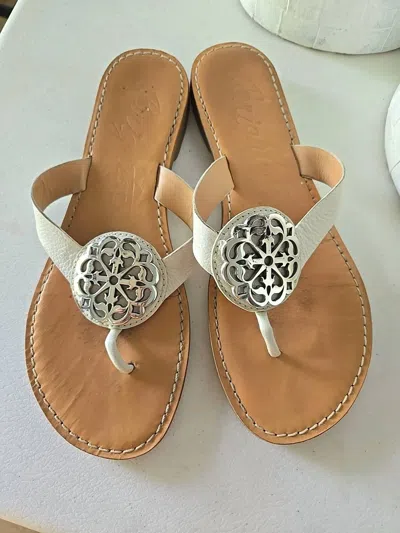 Brighton Women's Alice Flat Sandal In Natural Vacchetta In Multi