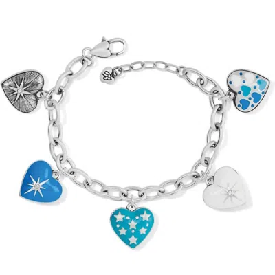 Brighton Women's Amore Shades Hearts Charm Bracelet In Silver In Metallic