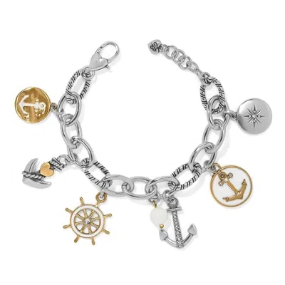 Brighton Women's Anchors Aweigh Charm Bracelet In Silver Gold