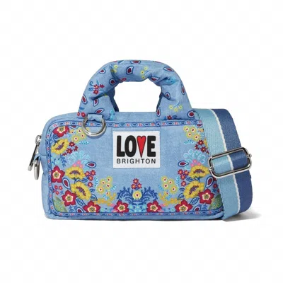Brighton Women's Bandana Love Cross Body Bag In Blue Multi