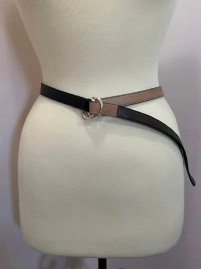 Brighton Women's Block Party Belt In Black /tan In Gold