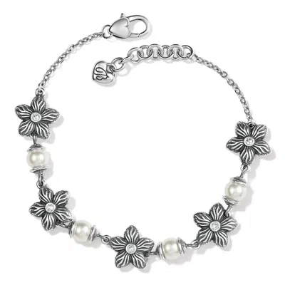 Brighton Women's Bloom Flower Pearl Bracelet In Silver-pearl