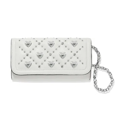Brighton Women's Brave Heart Large Wallet In Optic White