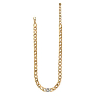 Brighton Women's Cleo Pave Link Necklace In Gold In Multi