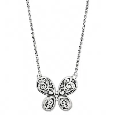 Brighton Contempo Butterfly Pendant Necklace In Silver In Metallic