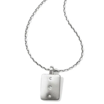 Brighton Women's Contempo Ice Reversible Petite Tile Necklace In Silver