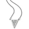 Brighton Women's Contempo Ice Reversible Petite Triangle Necklace In Silver In Silver
