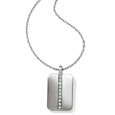 Brighton Women's Contempo Ice Reversible Tile Necklace In Silver